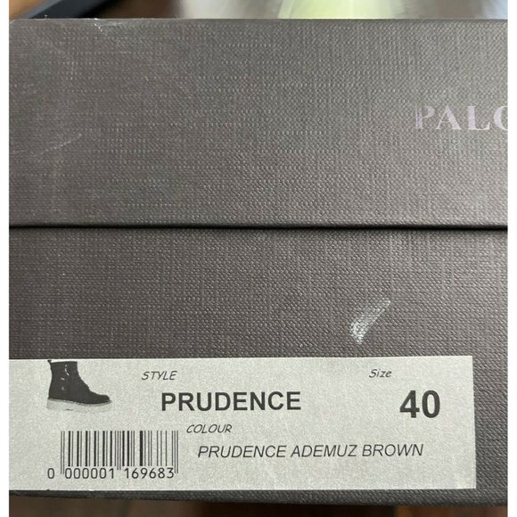 NEW Paloma Barcelo Women's Patent Leather Prudence Lace Up Boots Brown - Picture 2 of 8